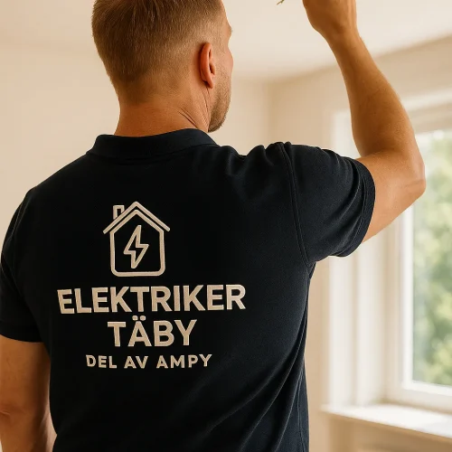 Elektriker Täby utför belysningsinstallation i bostad – professionellt och noggran utförd elinstallation i Täby av behörig elektriker.